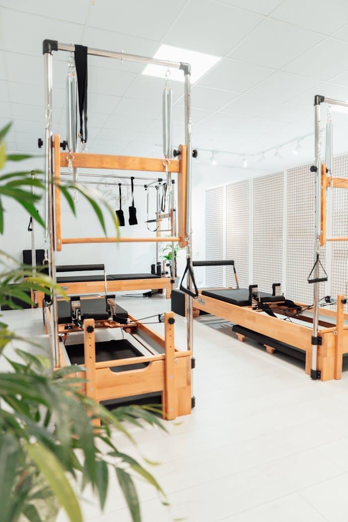 Pilates Towers in a White Room